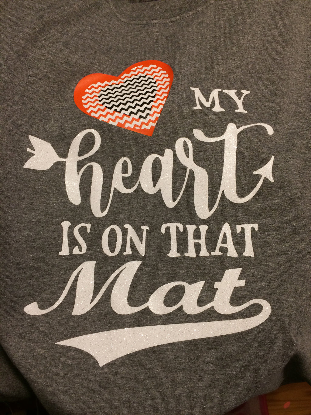 My heart Belongs on that  mat wrestling t-shirt